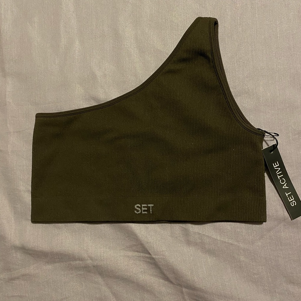 Set Active SCULPTFLEX Ribbed One Shoulder Bra
